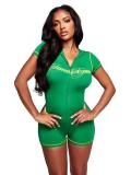 FC1496 European and American cross-border new women's clothing solid color zip-up hooded jacket sexy slim-fit jumpsuit shorts