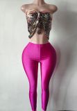 Y300804 European and American cross-border fashion strapless printed sexy outfit