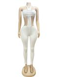 1384TubeTopandPantsTwo-PieceSet Tube Top Halter Neck Long Pants Two-Piece Set Sexy Hot Girl