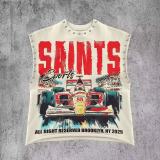 FC1428 European and American cross-border spring and autumn retro lip print studded casual vest