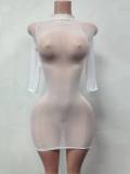 Y300999 Pure Temptation Ultra-thin High-elastic Tight Open-crotch Bodysuit Sexy Hot No-Undressing See-through Lingerie for Women