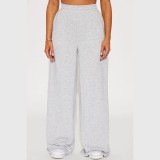 Autumn and winter cross-border European and American women's casual sports yoga elastic high-waisted wide-leg loose pants