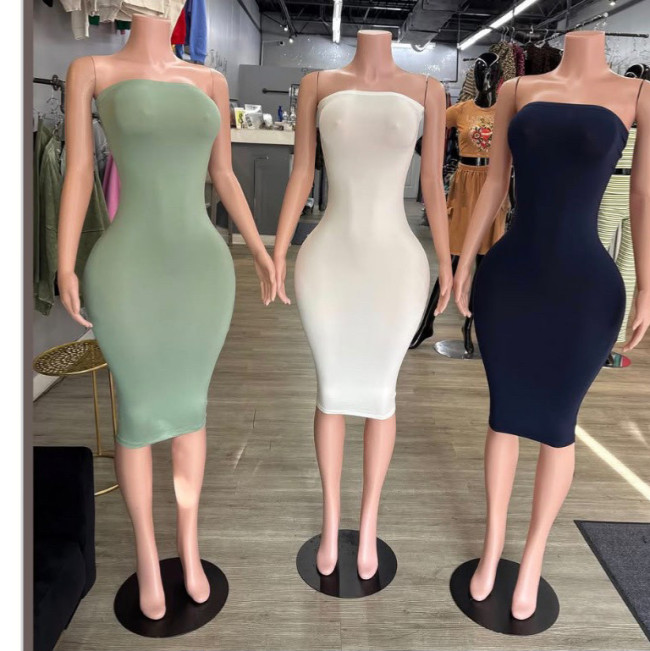 Y48 European and American cross-border fashion women's strapless dress