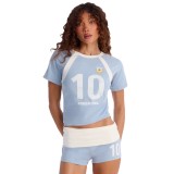 Cross-border European and American foreign trade wholesale INS letter country print women's short-sleeve t-shirt and shorts set