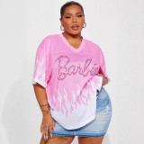 1245 Flame print athletic T-shirt