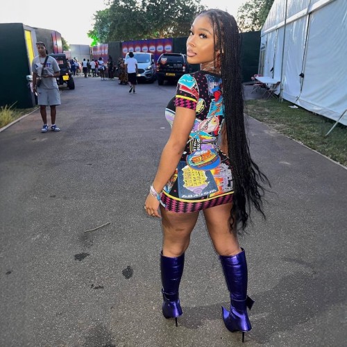 FC1308 European and American cross-border spring fashion street print short skirt with unique patterns and African contrasting color printing