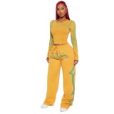 1427Fashion Print Pants Set, new autumn and winter fashion two-piece pants set