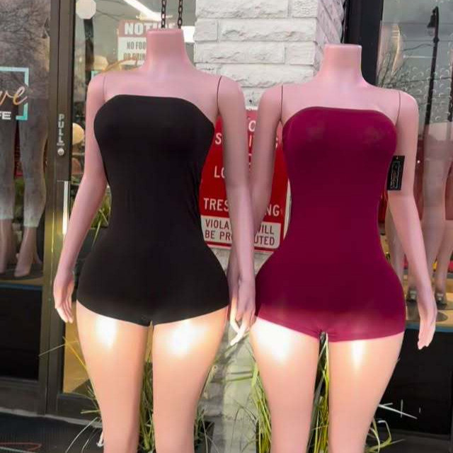 Y30046 European and American cross-border fashion women's strapless sexy jumpsuit shorts