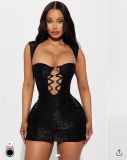 Y300321 New Sexy Hot Girl Bodycon Dress European and American Style Slim Fit Sexy Short Dress
