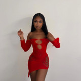 Y0890 European and American cross-border fashion women's mesh see-through sexy dress