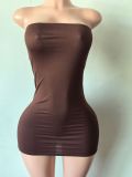 Y300968 Pure Desire Hot Girl Strapless Slim-Fit Short Dress