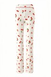 Slim-fit hooded zip-up short jacket and pants set with letter print and contrast stitching
