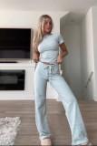 Nanyou S  style high-waisted peach butt yoga pants, casual sports pants, foldable flared pants