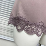 New   Valentine's Day cherry blossom pink lace bodycon sexy hot girl camisole dress
