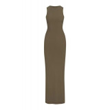 same style   sleeveless tank dress, French slim-fit bodycon slip dress, long dress