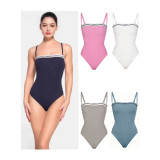 -style 24-piece simple logo letter camisole bodysuit tennis stretch camisole shapewear