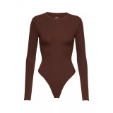 Jennie style long-sleeve one-piece t-shirt for women, cotton base layer, slimming top
