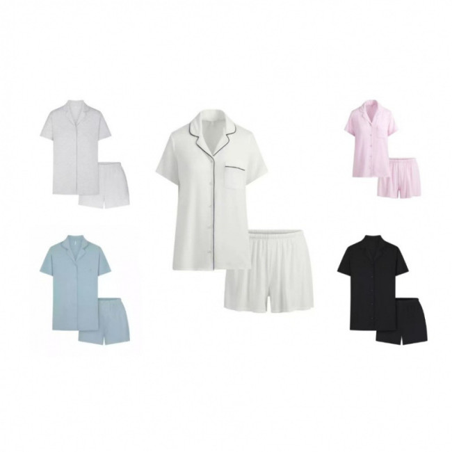 SLEEP SET short-sleeved shorts summer shirt pajamas home wear set
