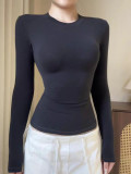 [Bestseller] Ski*m*s Fits Everybody Classic Slim-Fit Nylon Long-Sleeve Women's Tight-Fitting Top