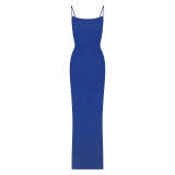 same style sexy ribbed camisole dress for women, backless, slimming, bodycon long dress
