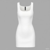 *s*k*  bodycon pink ribbed slip dress sleeveless U-neck tank dress mint green