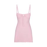 -style European and American sexy LOGO POINTELLE Valentine's Day floral hollow-out cotton set