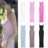 Valentine's Day limited edition 2-color custom-dyed multi-layer stretch lace bodycon dress with lace trim and hip-hugging long irt