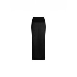 New Knitted Sleeveless High-Neck Tank Top and Bodycon Skirt Set for Women