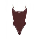 blogger's same style FITS EVERYBODY lace-trimmed camisole bodysuit