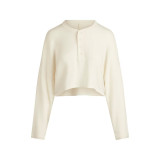 Autumn Fashion Simple Loose Round Neck Pullover Long Sleeve Solid Color Multi-Color Available Stretch Knit Sweater