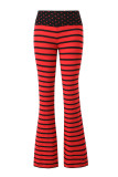 Slim-fit hooded zip-up short jacket and pants set with letter print and contrast stitching