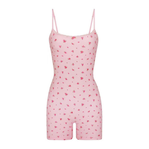 SOFT LOUNGE lace floral modal fabric camisole jumpsuit