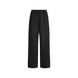 new women's autumn and winter drawstring sweatpants, solid color V-neck, loose, slimming, fashionable, casual long-sleeve sweatshirt