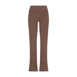 Kendall  's new spring/summer color cotton ultra-comfortable versatile casual cuffed flared pants