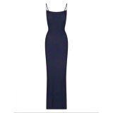 same style sexy ribbed camisole dress for women, backless, slimming, bodycon long dress