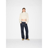 25 Fall/Winter Casual Sportswear Women's Color-Block Long-Sleeve Stand-Up Collar Lamb Wool Versatile Long-Sleeve High-Collar Short Jacket