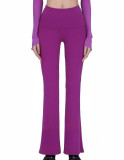 Nanyou S  style high-waisted peach butt yoga pants, casual sports pants, foldable flared pants