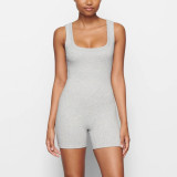 COTTON RIB ONESIE pure cotton jumpsuit, thin summer base tank top jumpsuit