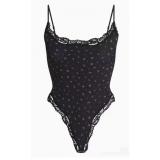 blogger's same style FITS EVERYBODY lace-trimmed camisole bodysuit