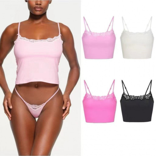 Valentine's Day Collection Sexy Lace Pink Versatile Lace Camisole Top