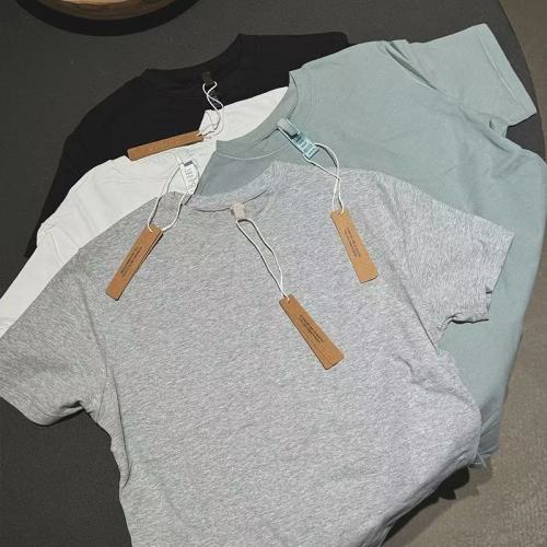 -style high-elastic slim-fit round-neck short-sleeve T-shirt for women, basic pure cotton tight-fitting base shirt, versatile top