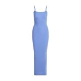 same style sexy ribbed camisole dress for women, backless, slimming, bodycon long dress