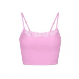 Valentine's Day Collection Sexy Lace Pink Versatile Lace Camisole Top