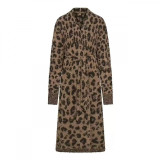 Christmas Leopard Print Limited Edition Furry Knit Small Ear Zipper Top Jacket Pants Vest Shorts Set