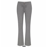 -style drawstring ruched haze blue casual pants for women, slimming and slightly flared women's casual pants