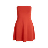 European and American style sexy off-the-shoulder strapless dress for women with back zipper A-line one-step mini irt