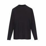same style   women's loose cotton long-sleeve T-shirt, boyfriend style, comfortable silhouette with dropped shoulders