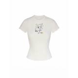 Easter limited edition lamb print graffiti lace T-shirt and pants set