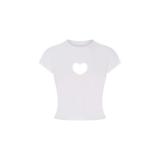 26 New Valentine's Day Limited Edition Heart-Shaped Hollow Short-Sleeve T-Shirt and Straight-Leg Shorts Casual Versatile Set