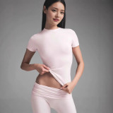 new color FITS EVERYBODY sweetheart high-elastic slim-fit base shirt short-sleeve T-shirt